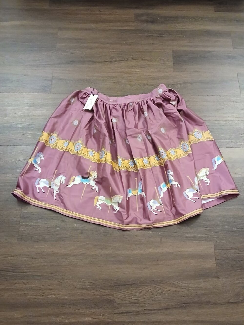 NWT Lindy Bop Pryia Carousel Skirt size US 14 UK 18 Novelty Vintage Flirty